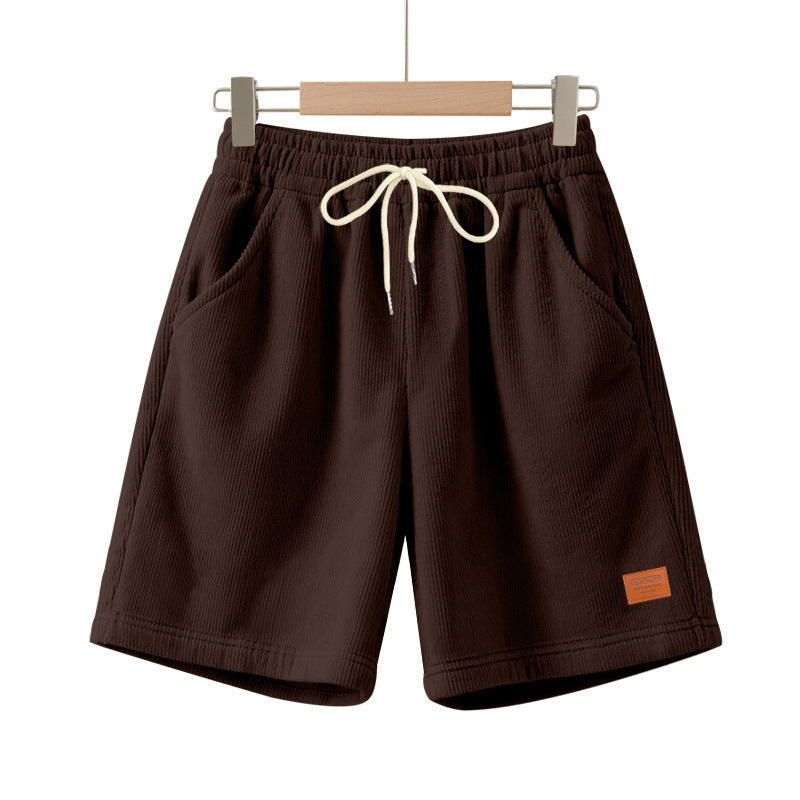 Herren nan lässige Bermudashorts aus feinstrukturiertem Baumwollmix mit elastischem Bund und Kordelzug R&B