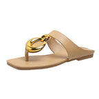 Damen modische Zehentrenner-Sandalen mit luxuriösem Schnallen-Detail und bequemer Fußbettung R&B
