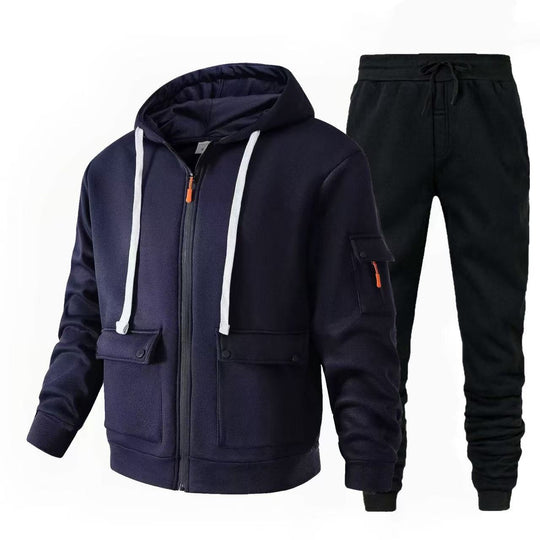 Herren sportlicher Jacke mit praktischen Taschen und Jogginghose R&B