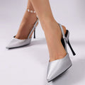 Damen Slingback High Heels mit spitzem Zehenbereich R&B