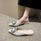 Damen elegante Slingback-Pumps mit Strassdetails