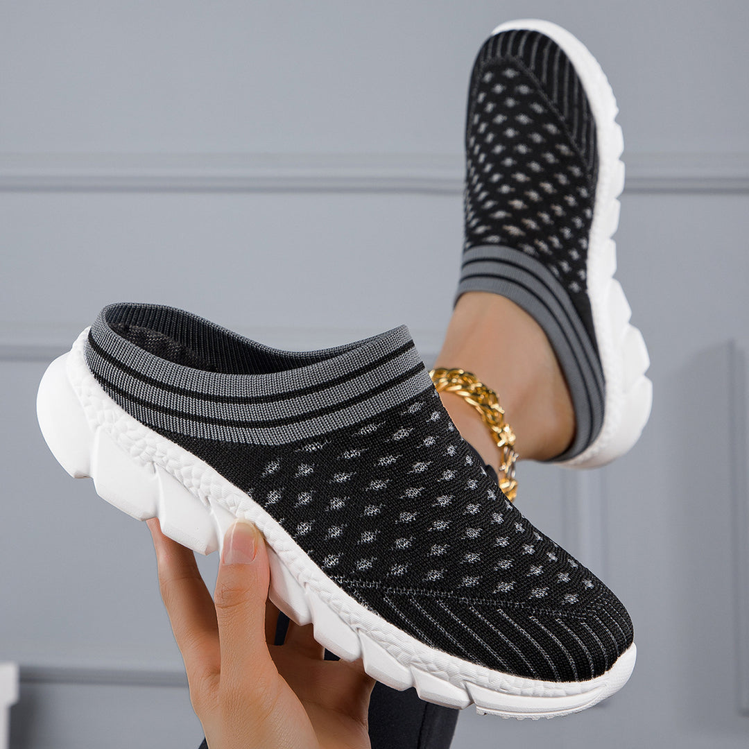 Damen Bequeme Slip-On Sneakers mit atmungsaktivem Obermaterial und rutschfester Sohle R&B