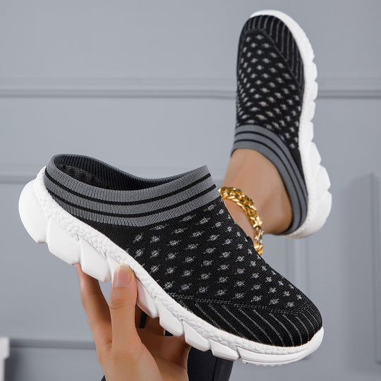 Damen nan sockenähnlicher Komfort-Slipper mit punktelastischem Strickoberteil segmentierter Dämpfungssohle und weichem Komfortfußbett R&B