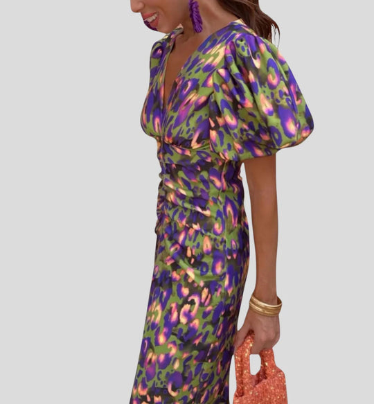 Damen Elegantes Kleid mit Volants und Spitzenelementen R&B