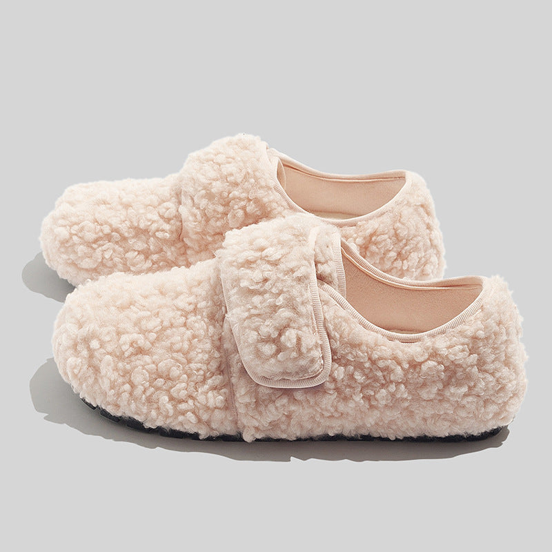 Damen Hausschuhe mit weichem Fleece-Futter und verstellbarem Klettverschluss R&B