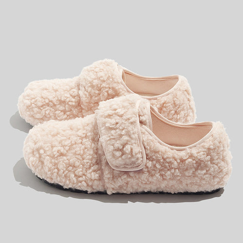 Damen Hausschuhe mit weichem Fleece-Futter und verstellbarem Klettverschluss R&B