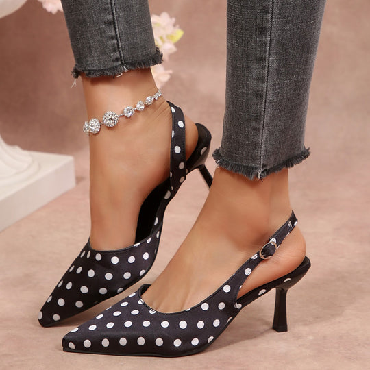 Damen Slingback Pumps mit Punkten R&B