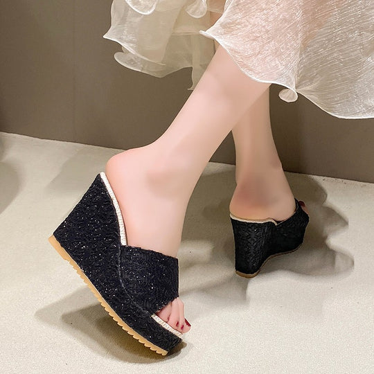 Damen elegante Wedge-Sandalen aus floralem Design R&B