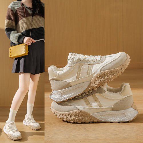 Damen Sportliche Sneakers mit futuristischem Design und kuscheligem Innenfutter R&B
