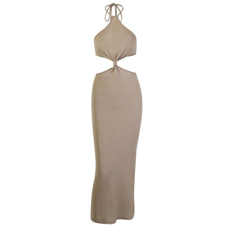 Damen Sexy Maxikleid mit Cut-Outs und stylischem Knoten R&B