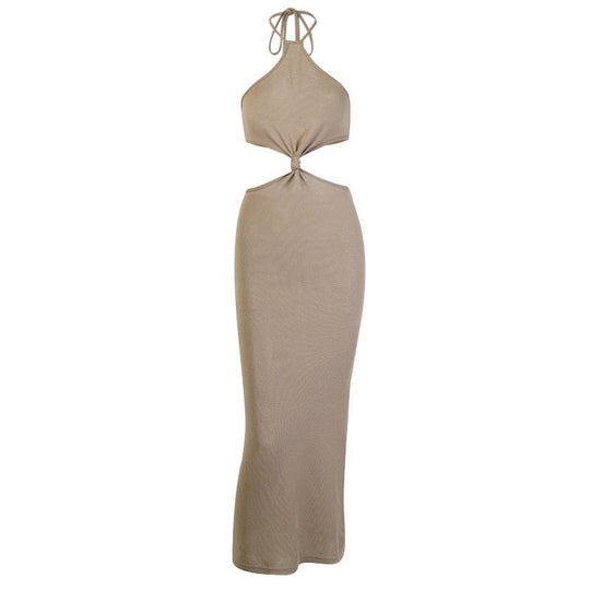 Damen Sexy Maxikleid mit Cut-Outs und stylischem Knoten R&B