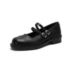 Damen elegante und stilvolle Schuhe mit doppeltem Riemen