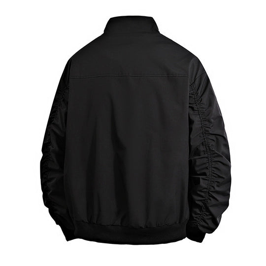 Herren praktische Übergangsjacke mit hohem Kragen und vielseitigen Taschen R&B