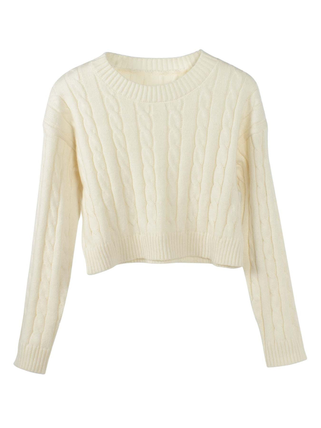 Damen Kurzgeschnittener Strickpullover R&B