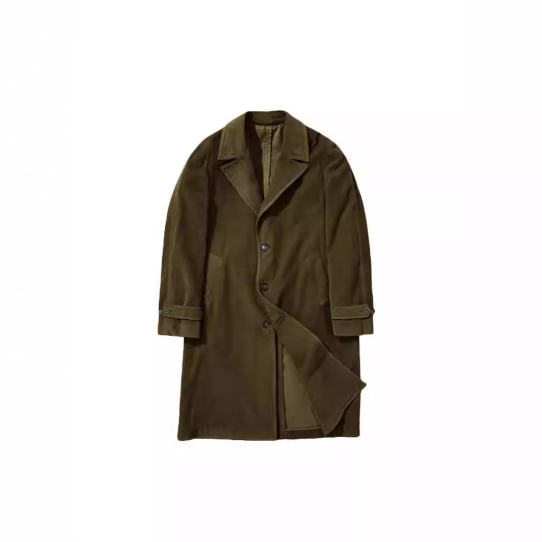 Herren eleganter und stilvoller Wollmantel R&B