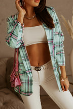 Damen Karierter Blazer im modernen Schnitt mit figurbetonter Silhouette R&B