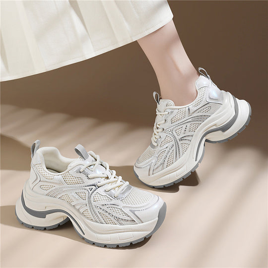 Damen Sportliche Sneakers mit atmungsaktivem Obermaterial und stützender Sohle R&B