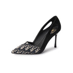 Damen Slingback High Heels mit elegantem spitzen Design und hochwertiger Materialkombination