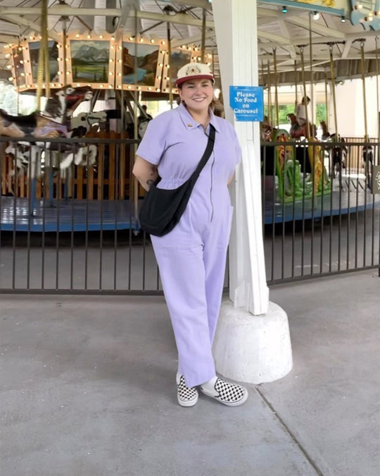 Damen legerer Jumpsuit mit praktischen Taschen und Reißverschluss R&B