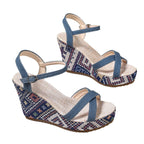 Damen Wedge-Sandalen mit verstellbarem Riemendesign und komfortabler gepolsterter Sohle
