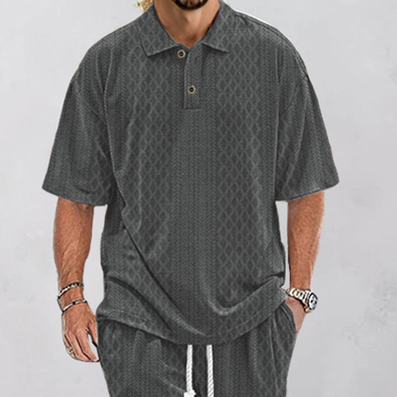 Herren Polohemd mit strukturiertem Design und bequemer Passform R&B