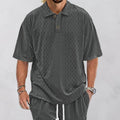 Herren Polohemd mit strukturiertem Design und bequemer Passform