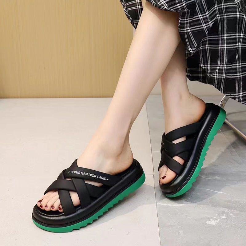 Damen Bequeme Wellness-Sandalen mit modernen Kreuz-Riemen R&B