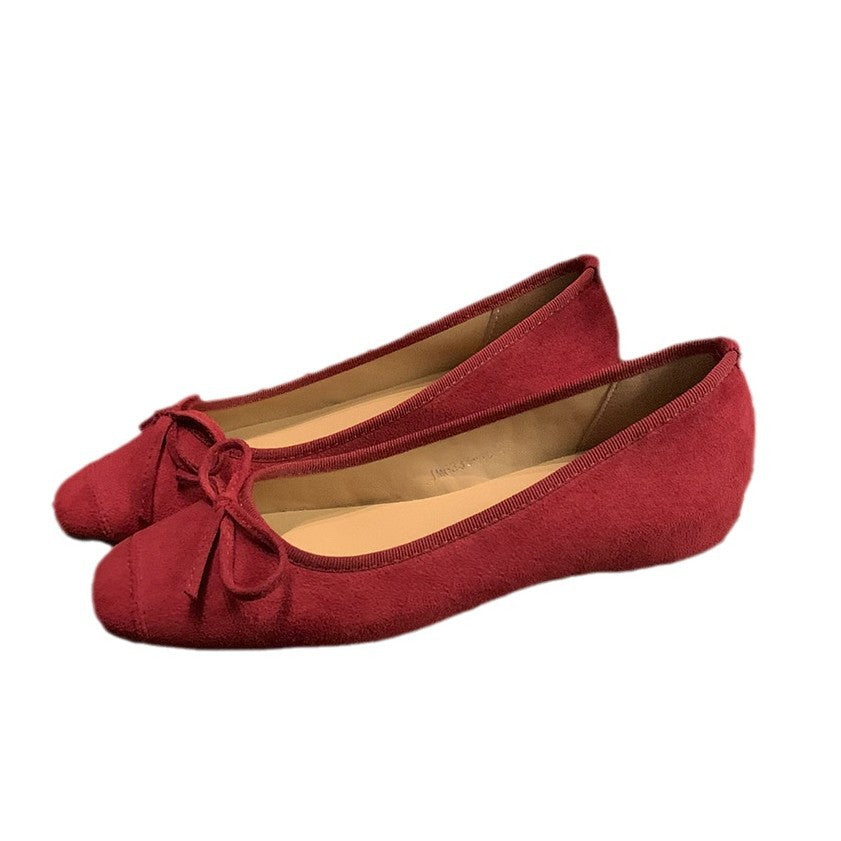 Damen Ballerinas mit charmantem Schleifendetail aus hochwertigem Wildleder R&B