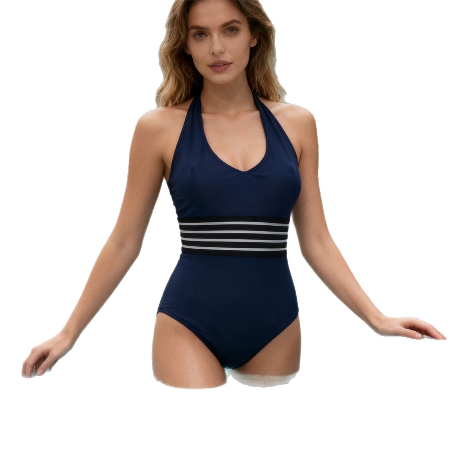 Damen Einteiler Badeanzug mit sportlichem Design und trendigen Akzenten R&B