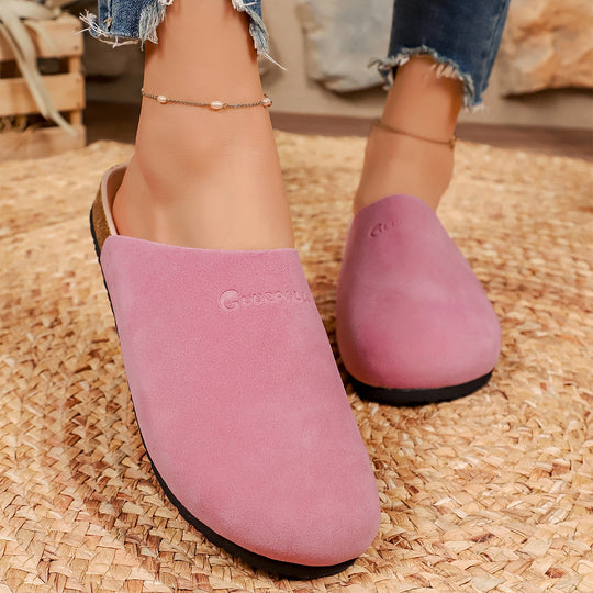 Damen Bequeme Clogs aus weichem Wildleder mit anatomisch geformtem Fußbett R&B