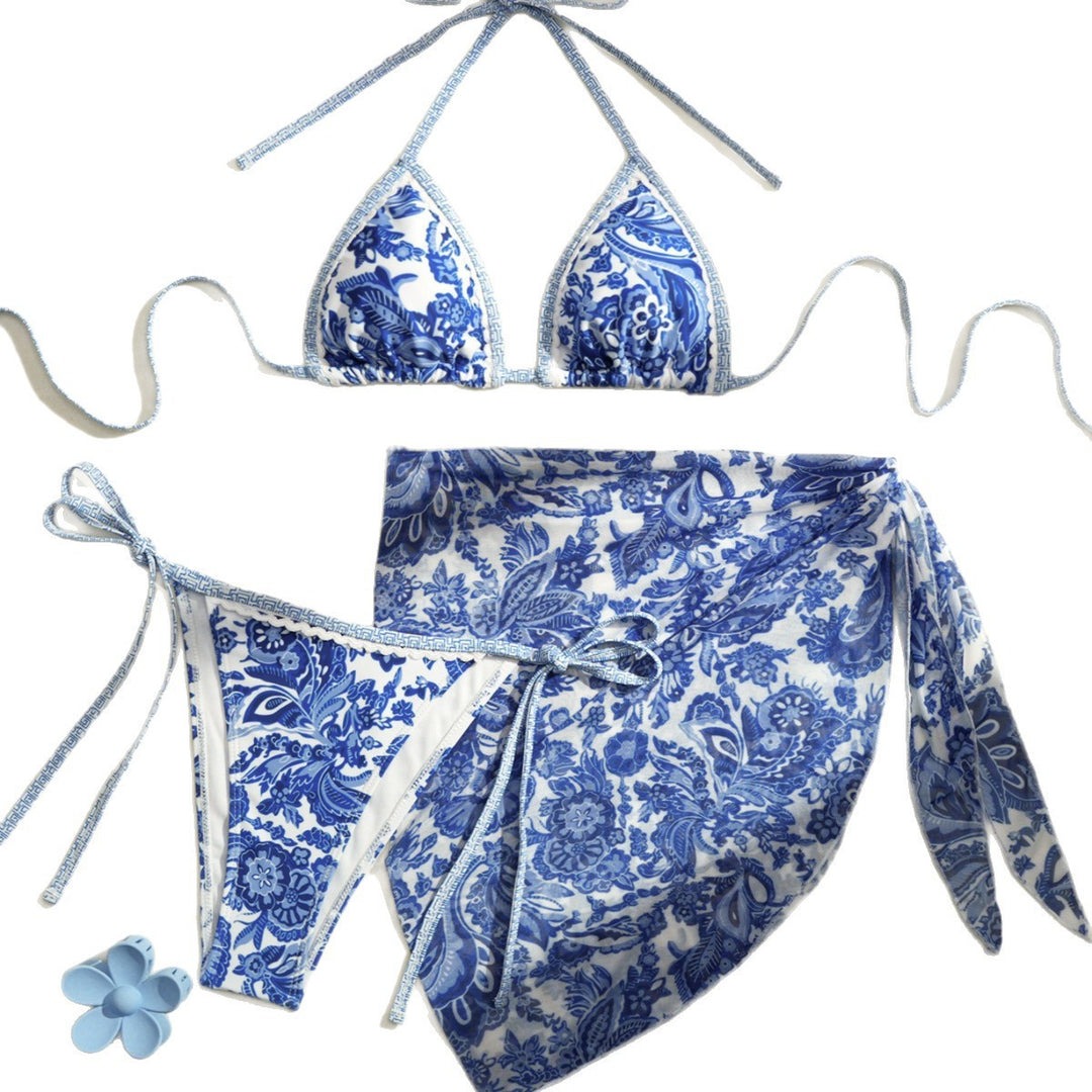 Damen Triangel-Bikini mit floralem Design R&B