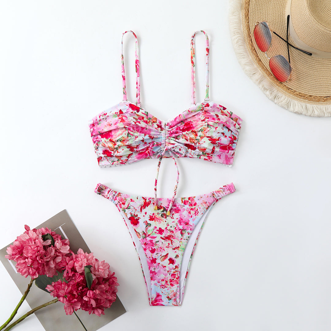 Damen Bandeau-Bikini mit raffinierten Rüschendetails R&B