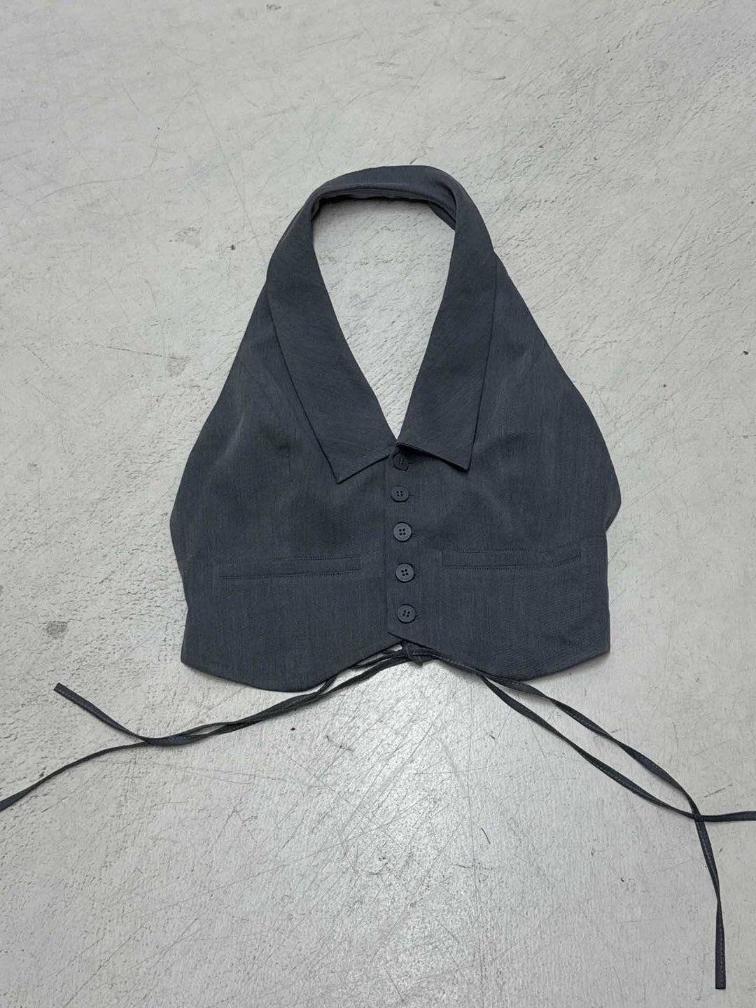 Damen elegantes Wickeloberteil mit stylischem Kragen und verspielten Details R&B