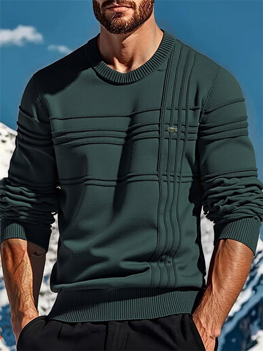 Herren stylischer Strickpullover mit einzigartigen Texturdetails R&B