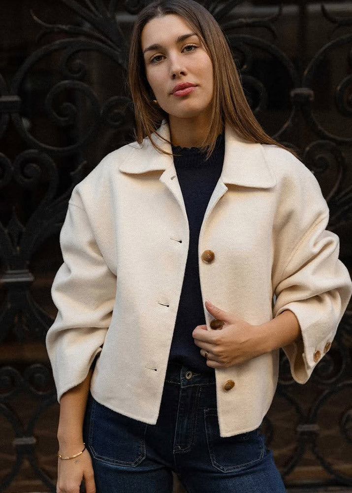 R&B | Grace - Kurz geschnittene Wollmischjacke