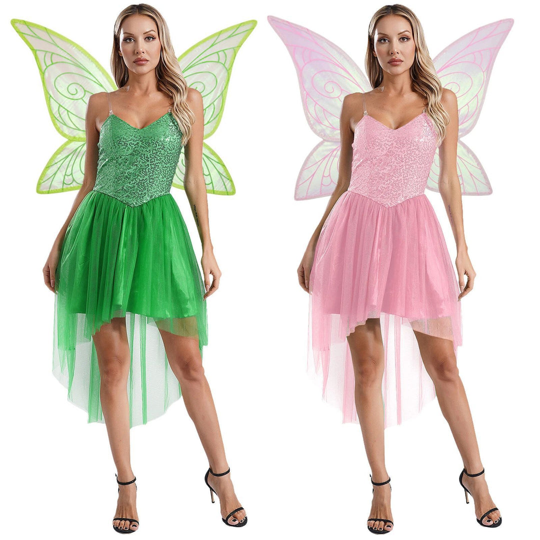 Damen Märchenhaftes Elfenkleid mit schimmernden Details und voluminösem Tüllsaum R&B
