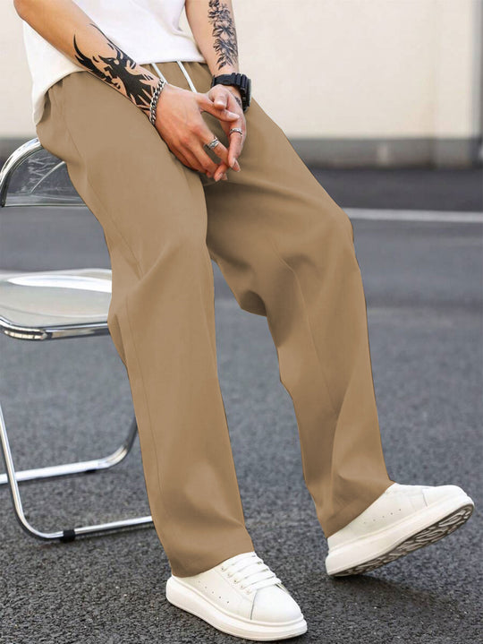Herren modische Freizeithose mit weiter Passform und elastischem Bund R&B