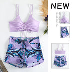 Damen Bikini-Set mit floralem Muster und verstellbaren Trägern R&B