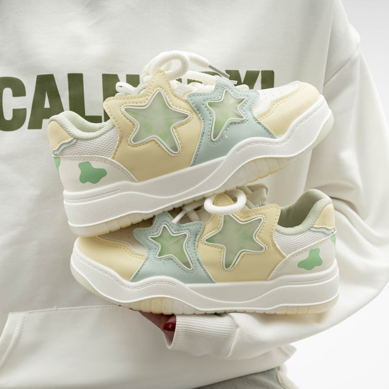 Damen Sneakers mit trendigem Sternen-Design und atmungsaktiver Dämpfung R&B