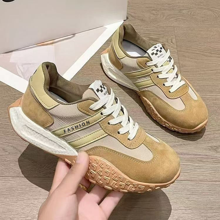 Damen Sportliche Sneakers mit modischem Veloursleder und einzigartigem Profil R&B