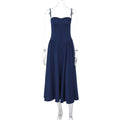 Damen Maxi-Kleid mit elegantem Bustier-Oberteil und fließendem Rock R&B