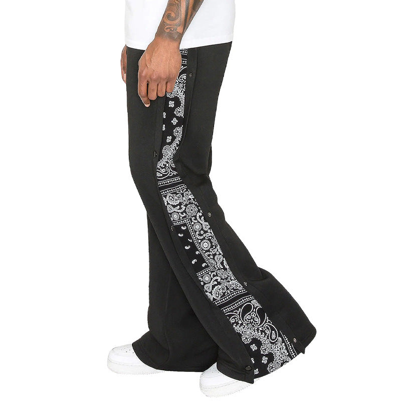 Herren lässige Sporthose mit seitlichem Druck-Design und praktischen Taschen R&B