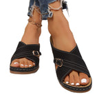 Damen komfortable Mules mit geflochtenem Riemendesign und anatomischem Fußbett R&B