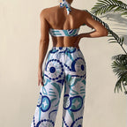 Damen Bikini-Set mit Bandeau-Oberteil und weitem Beinausschnitt R&B