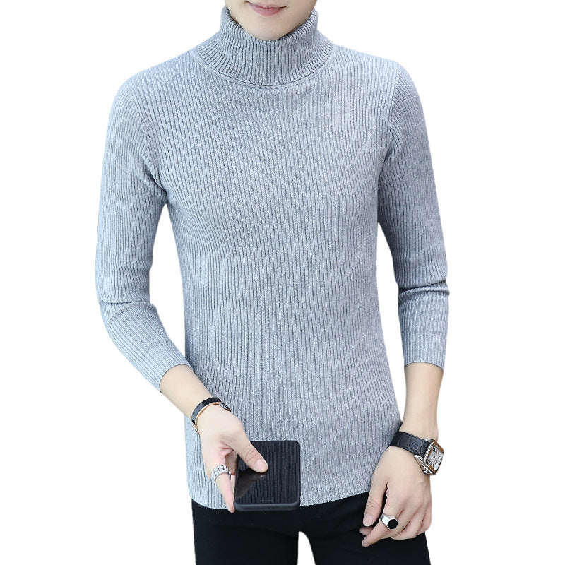 Herren Rollkragenpullover aus hochwertigem Rippenstrick