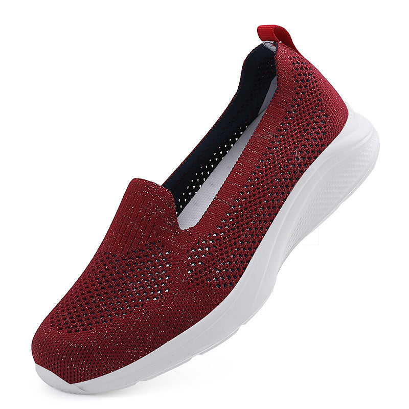 Damen Slip-On Laufschuhe mit atmungsaktivem Obermaterial und dämpfender Sohle R&B