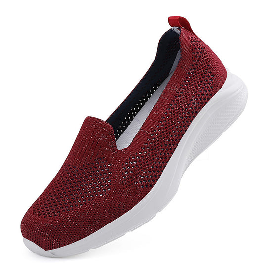 Damen Slip-On Laufschuhe mit atmungsaktivem Obermaterial und dämpfender Sohle R&B