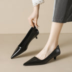 Damen elegante spitze Pumps mit komfortablem Blockabsatz
