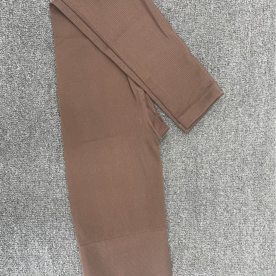 Damen Hochtaillierte Fitness-Leggings mit Struktur R&B