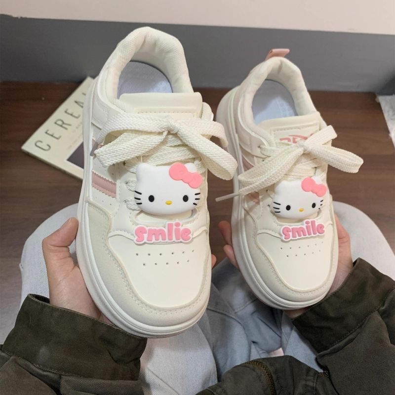 Damen Modische Sneakers mit charakteristischem Hello Kitty Design R&B